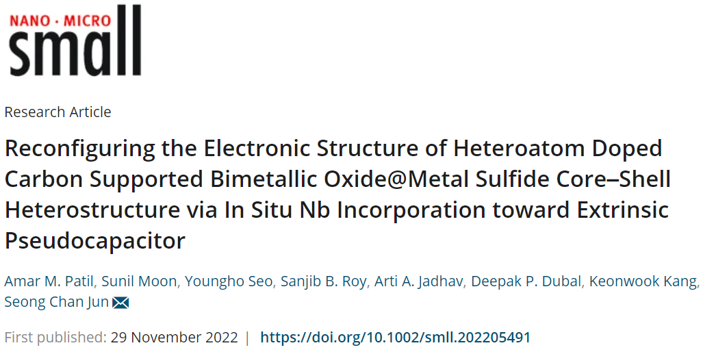 ?延世大學Small：Nb-CMO4@CxSyNC電極助力FQSCs