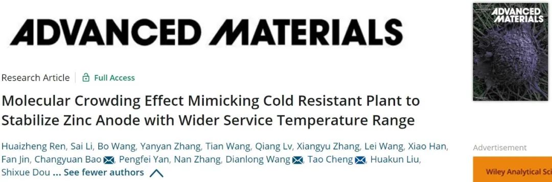 程濤&王殿龍&王博AM：-30至60℃寬溫電解液！