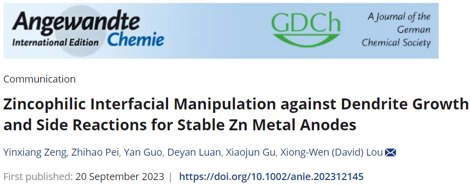 間隔一周，樓雄文/谷曉俊團隊再發Angew！