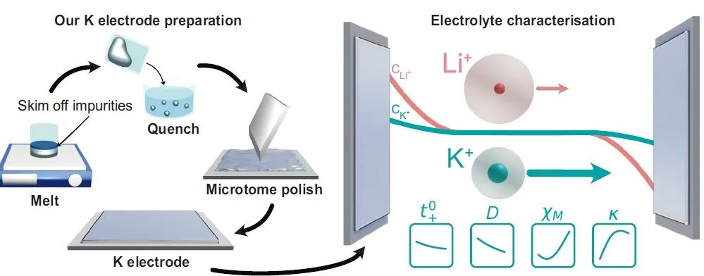 牛津大學Nature子刊：鉀離子電解液離子傳輸和熱力學特性的全面研究