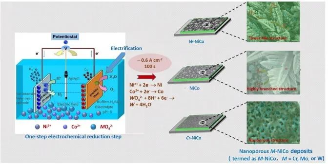 重大張云懷、肖鵬Chem. Eng. J.：摻雜有妙用，調控結構和電子結構促進Ni-Co合金電催化HER