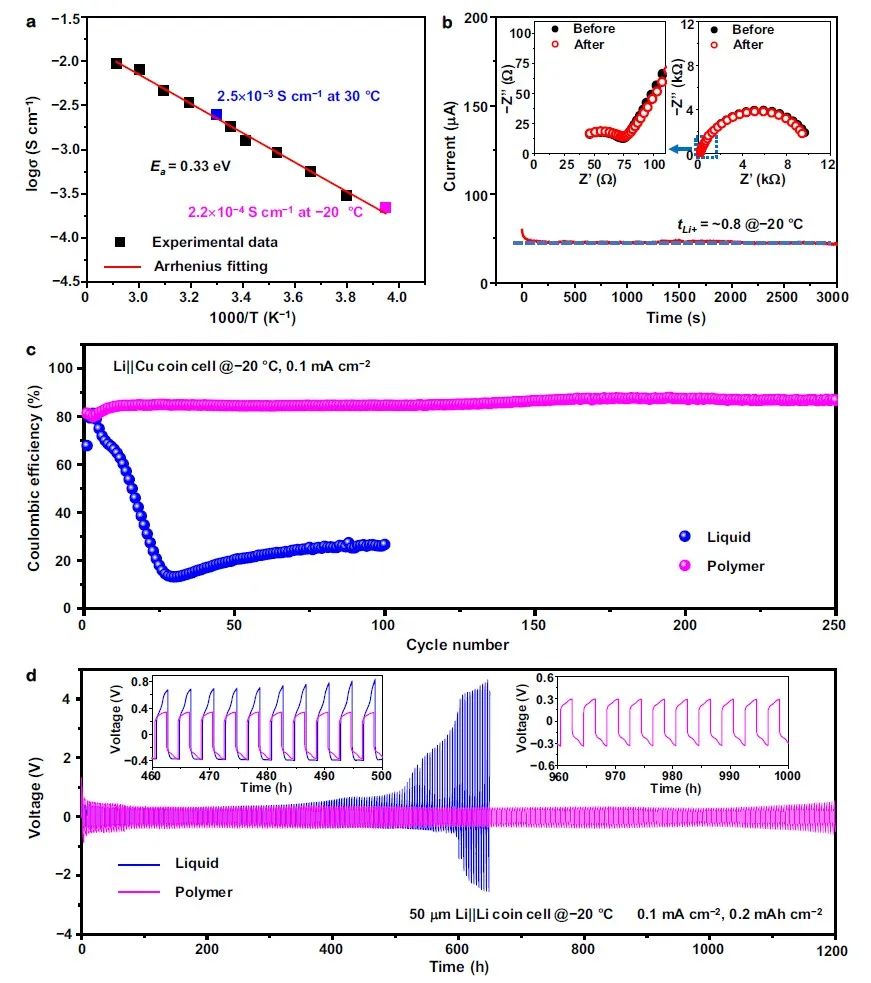 Nature子刊：準固態聚合物電解質助力鋰金屬電池-48.2℃運行！