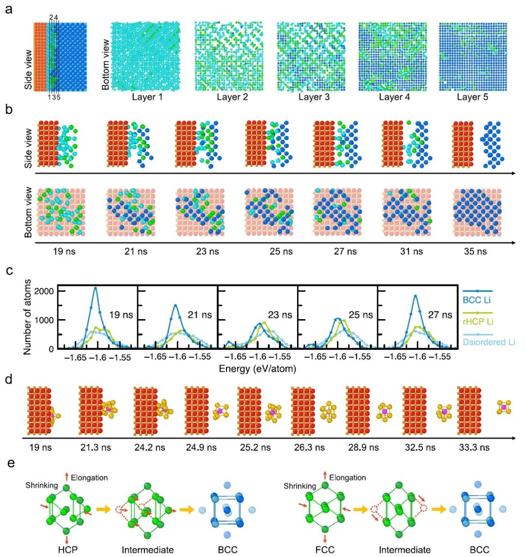 莫一非Nature子刊：分子動力學模擬揭示鋰在固態界面結晶的原子路徑