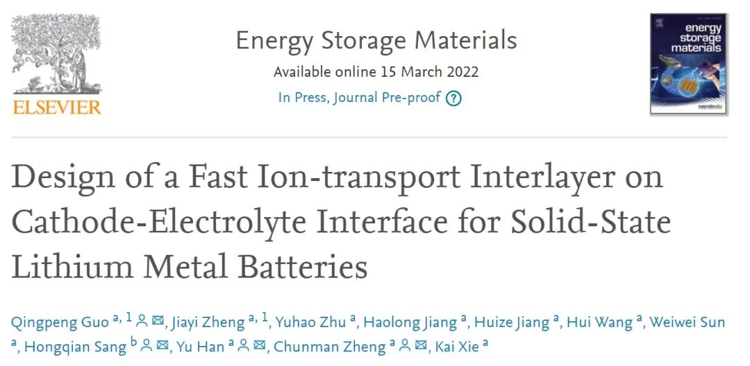 EnSM：快速離子傳輸中間層助力固態鋰金屬電池