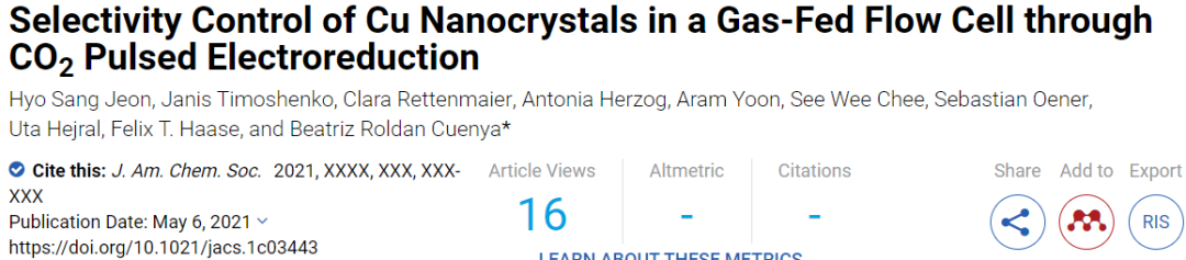 催化精選，8篇頂刊：JACS、Angew.、ACS Energy Lett.、ACS Nano及ACS Catal.