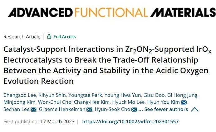 ?AFM：催化劑-載體相互作用！在酸性析氧反應(yīng)中同時獲得活性與穩(wěn)定性
