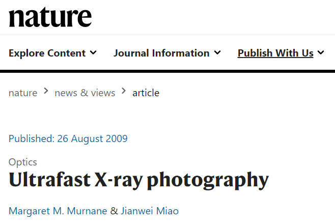 太強(qiáng)了！10篇Nature、Science正刊，X射線和電子新穎成像方法的先驅(qū)ULCA繆建偉