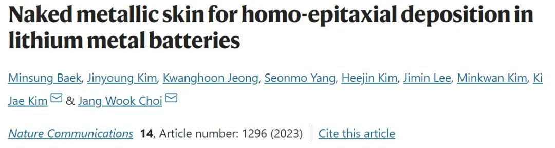 Nature子刊：超穩(wěn)定鋰負(fù)極，10 mA/cm2下循環(huán)1萬次！
