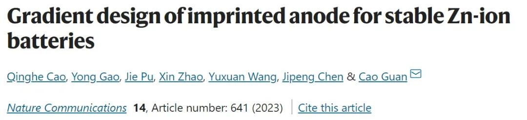 電池頂刊集錦：Nature子刊、Angew、EES、AFM、ACS Energy Lett.、ACS Nano等成果！
