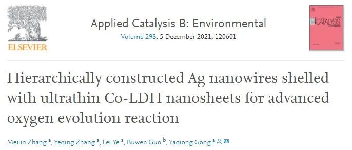 催化頂刊集錦：AEM、EnSM、Appl. Catal. B Environ.、Chem. Eng. J.等成果