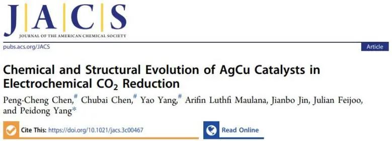 JACS：揭示電化學CO2RR過程中AgCu催化劑的化學和結構演變