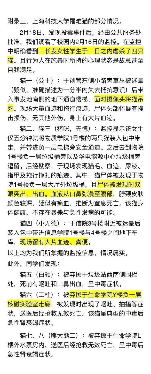 網曝！知名高校一學生殘忍虐殺校貓，上千名師生聯合上書要求嚴懲兇手，學校回應！