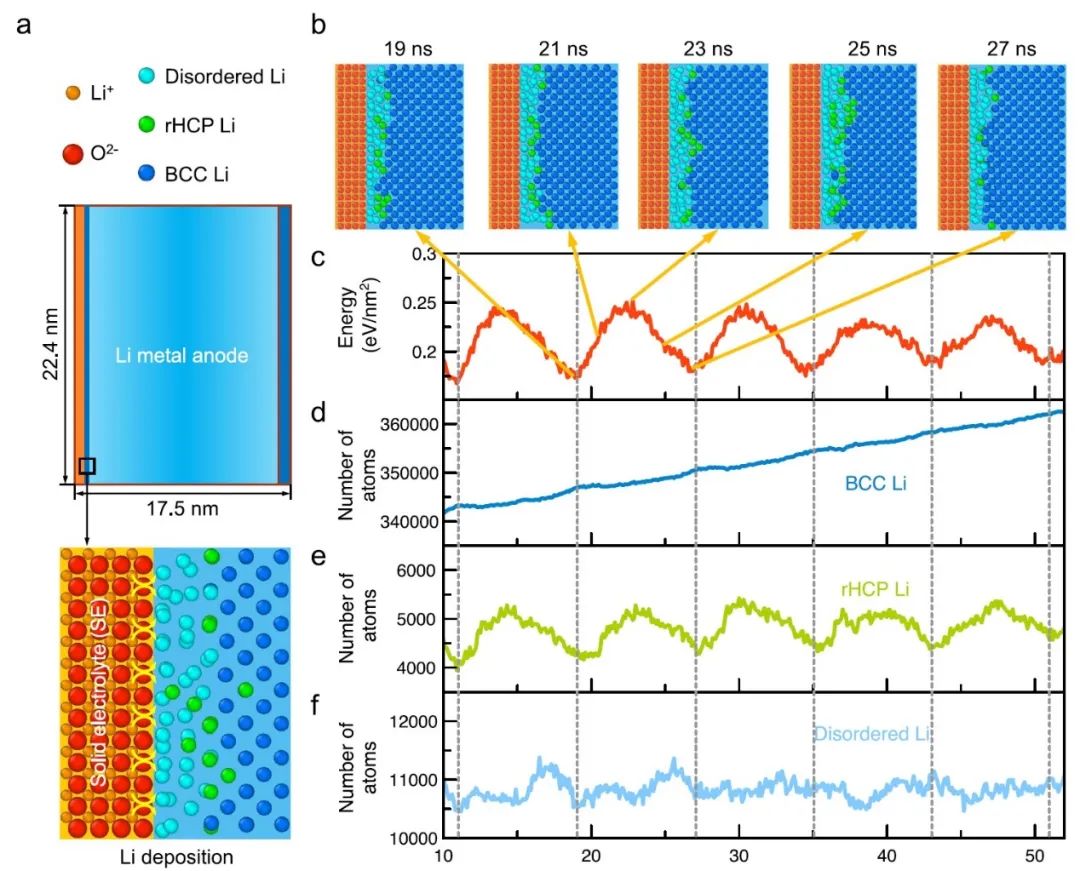 莫一非Nature子刊：分子動力學模擬揭示鋰在固態界面結晶的原子路徑