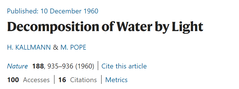 Nature Catalysis：光解水50年，0.01%到20%