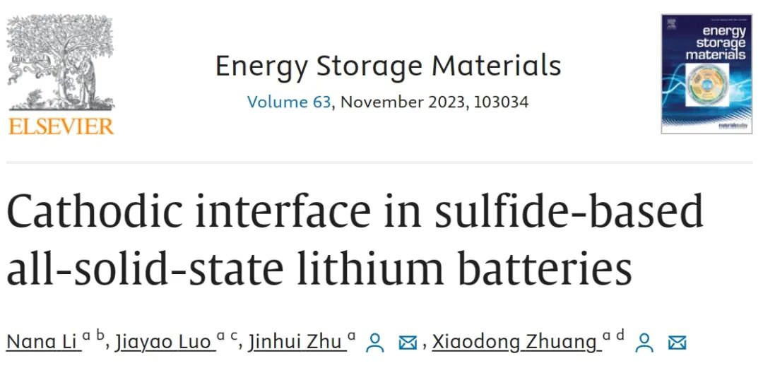 上交莊小東/朱金輝EnSM：硫化物基全固態鋰電池中的正極界面