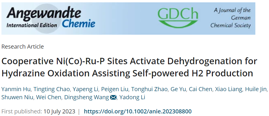 ?【DFT+實驗】清華/溫大Angew.：創紀錄！Ru1-NiCoP助力肼氧化輔助自供電制氫