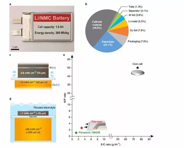 “300 Wh/kg、200圈長循環” Nature Energy報道金屬鋰軟包電池重大突破