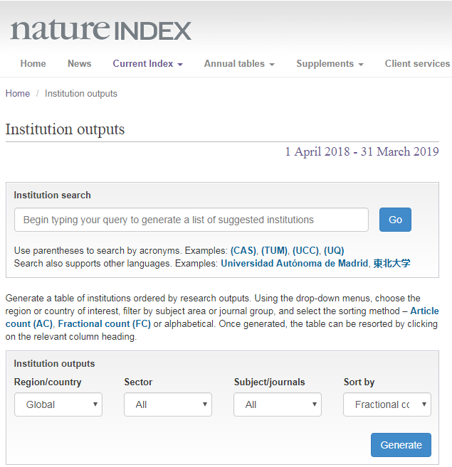 重磅！Nature指數(shù)公布，最新全球?qū)W術(shù)排名速看！