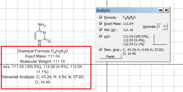 【小技巧】ChemDraw如何查看化合物質(zhì)譜、分子式、元素分析以及分子量