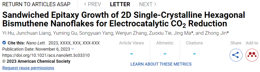 南大金鐘教授團隊，一天兩篇Nano Letters！