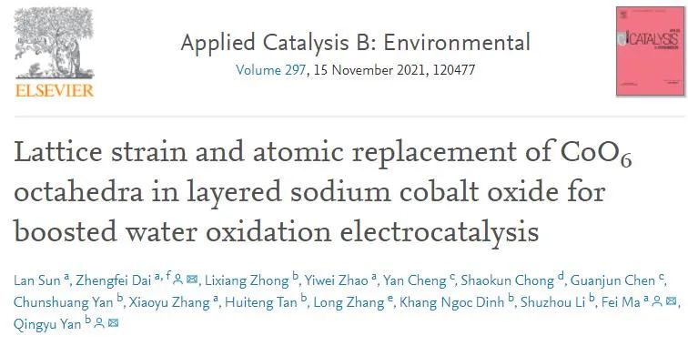 重磅！8篇最新電/光電催化水分解OER頂刊速覽