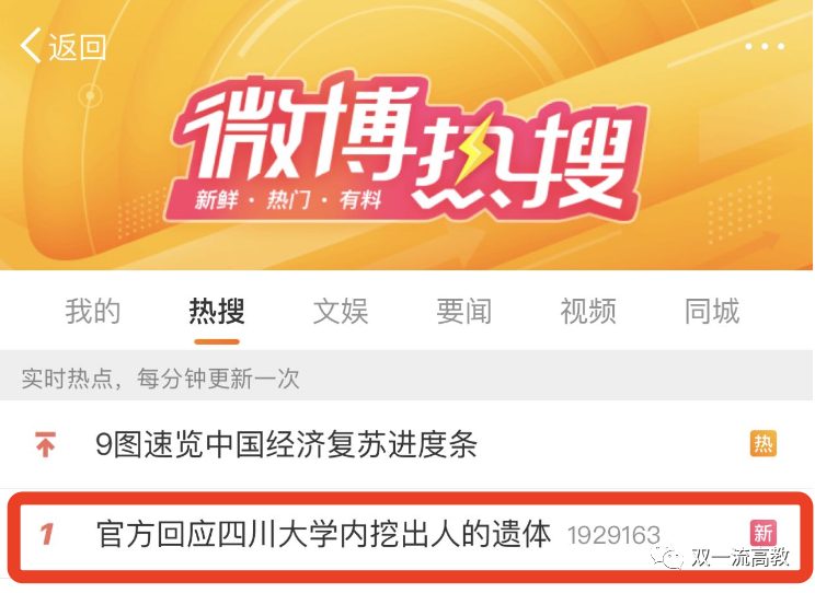 熱搜第一！官方回應四川大學內挖出人的遺體