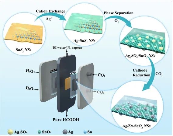 重慶大學(xué)Nano-Micro Letters：構(gòu)建強(qiáng)耦合Ag/Sn-SnO2，用于高電流下還原CO2制HCOOH