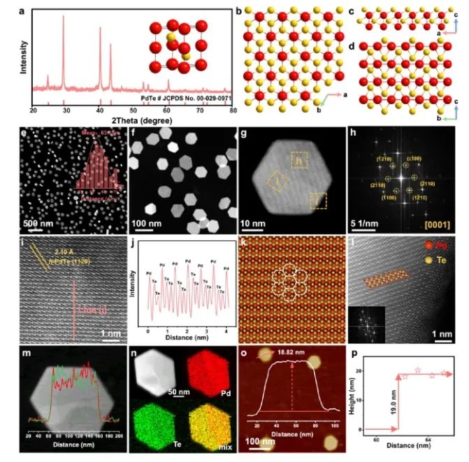 黃小青/邵琪JACS：Pd-Te六方納米片的連續相調控，助力揭示晶相結構-性能的直接關系