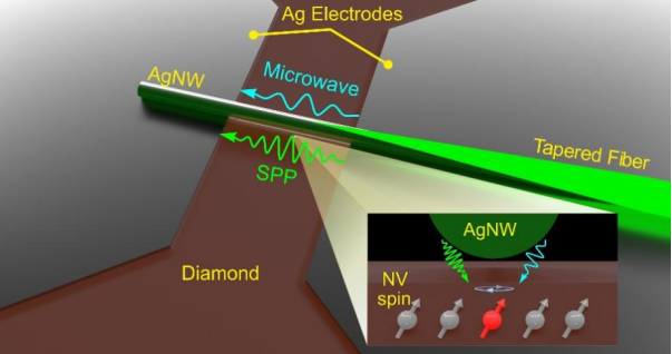 中國科學技術大學陳向東團隊Nano Lett. | 金屬納米線用于固態自旋的光電集成操控
