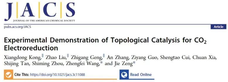 ?中科大JACS：電化學(xué)測(cè)試結(jié)合理論計(jì)算，揭示拓?fù)湫?yīng)在CO2電還原中的作用