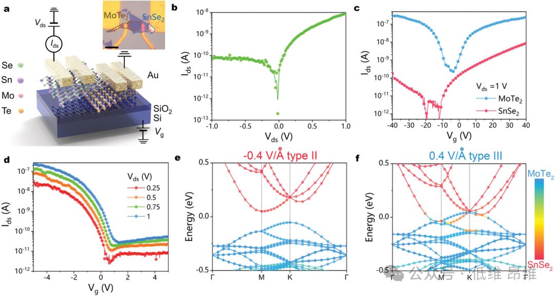 Adv. Optical Mater.：MoTe2/SnSe2異質結中的動態能帶對齊調制，用于高性能光電探測器