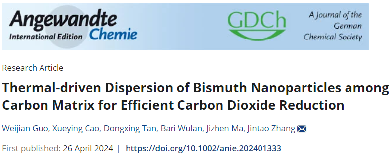 山大張進濤團隊Angew：熱驅動可控分散納米粒子，高效電催化CO2RR！