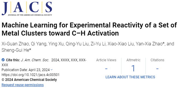 中科院化學所何圣貴/趙艷霞?，重磅JACS！