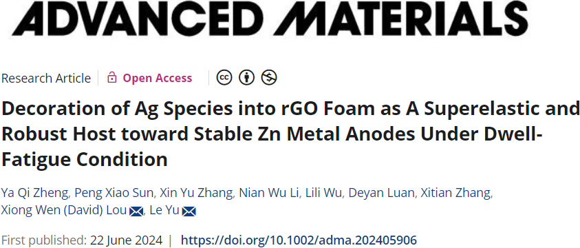 北化工于樂教授，聯手樓雄文教授，最新AM！