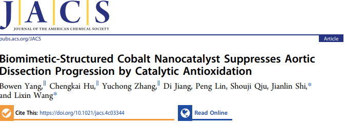 施劍林院士，最新JACS！催化讓你健康!