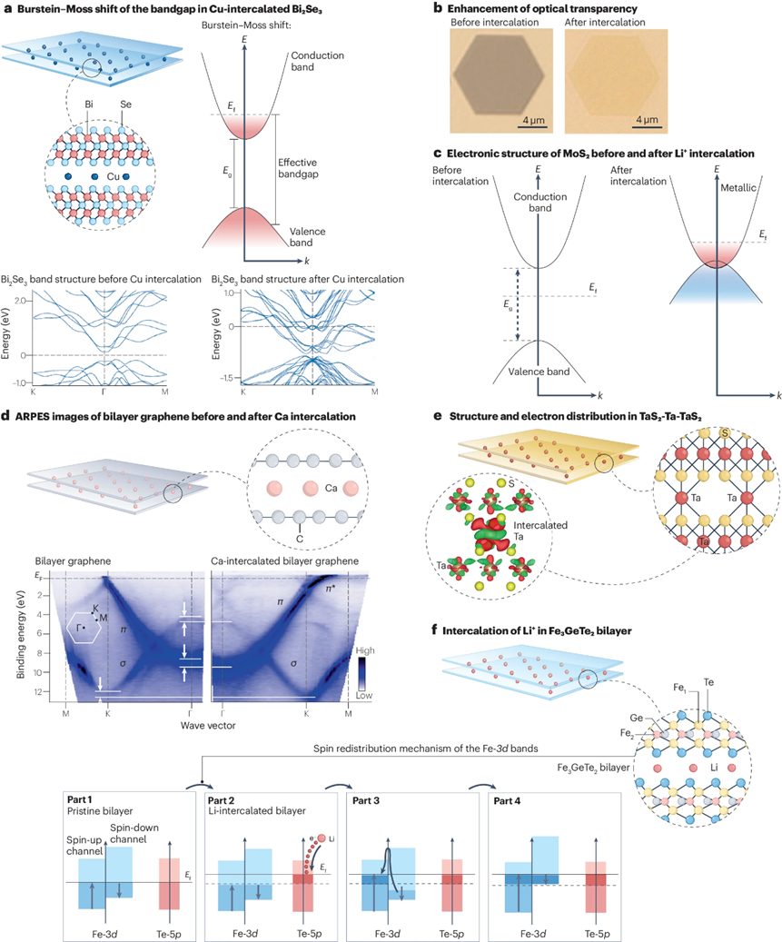 Nature Reviews Chemistry綜述：二維材料的插層帶來新興電子相轉移