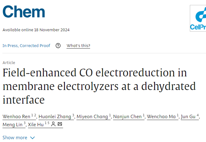 2.7V，2500！洛桑聯邦理工胡喜樂團隊，最新Chem!