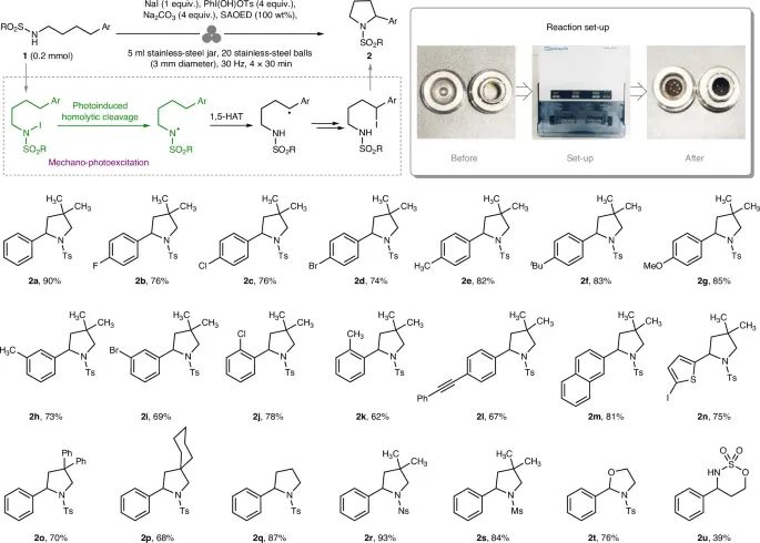 無溶劑、高效光化學(xué)轉(zhuǎn)化！西工大，最新Nature synthesis！