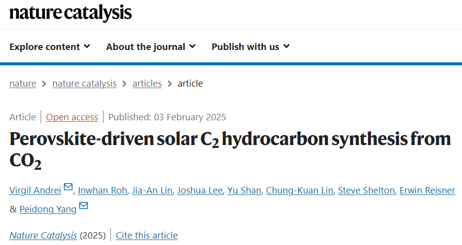 重磅！他，10年當(dāng)選三院院士，最新Nature Catalysis！